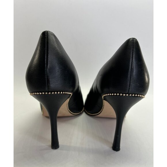 Coach Samantha Leather Black Pump Size 8B Studded Pointed Toe High Heel - Picture 4 of 16